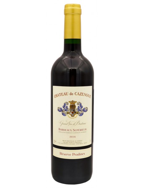 Вино Chateau de Cazenove Reserve Pradine 2016 14,5% 0,75 л