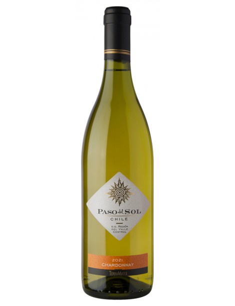 Вино TerraMater Paso del Sol Chardonnay 2021 12,5% 0,75 л
