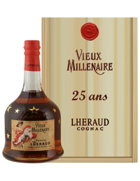 Коньяк Lheraud Cognac Vieux Millenaire 0.7  wood gift pack