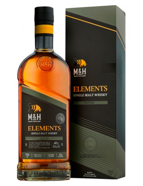Виски M & H Elements Peated 0.7 