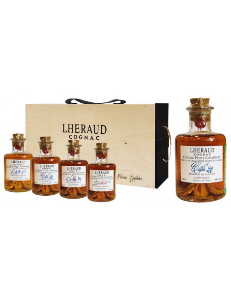 Коньяк Lheraud Cognac Cuvee 20 43% 0,2 л (составляющая набора из 4 коньяков)